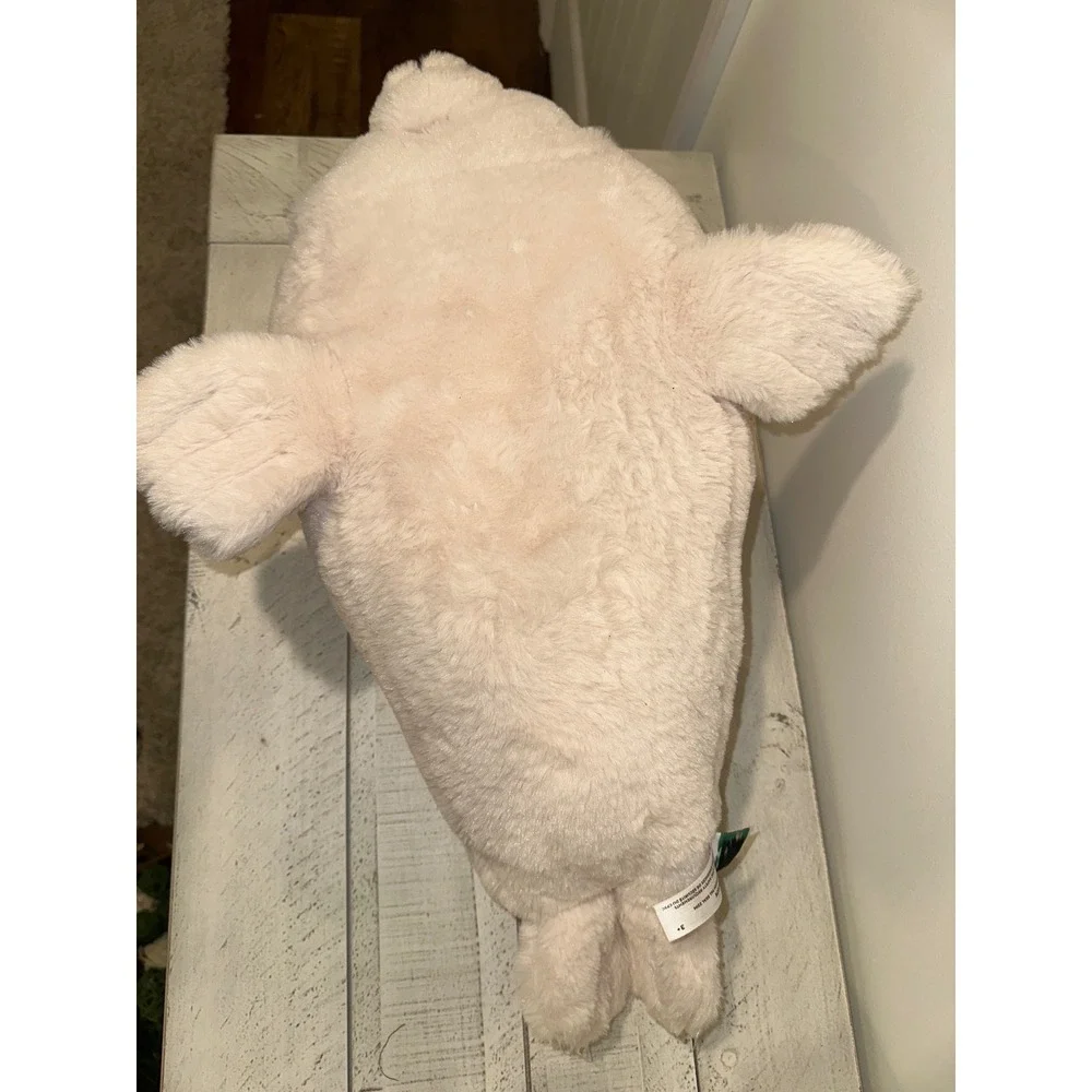 Earth Pals Plush Harp Seal Stuffed Animal Pink Cream Recycled Petting Zoo 16in